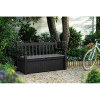 Keter Eden Graphite Outdoor Garden Storage Bench - 265L