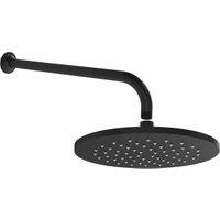 VitrA Origin Round Extra Large Matt Black Shower Head & Arm