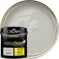 Crown Easyclean Matt Emulsion Kitchen Paint - Grey Putty - 2.5L