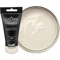 Crown Matt Emulsion Paint Tester Pot - Antique Cream - 40ml