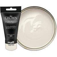 Crown Matt Emulsion Paint Tester Pot - Beige White - 40ml