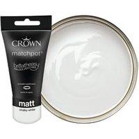 Crown Matt Emulsion Paint Tester Pot - Chalky White - 40ml