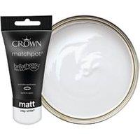 Crown Matt Emulsion Paint Tester Pot - Clay White - 40ml