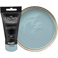 Crown Matt Emulsion Paint Tester Pot - Duck Egg - 40ml