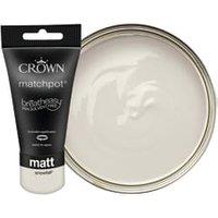 Crown Matt Emulsion Paint Tester Pot - Snowfall - 40ml