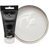 Crown Matt Emulsion Paint Tester Pot - Early Dawn - 40ml