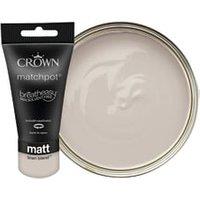 Crown Matt Emulsion Paint Tester Pot - Linen Blend - 40ml