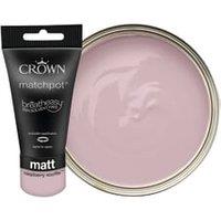 Crown Matt Emulsion Paint Tester Pot - Raspberry Souffle - 40ml