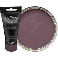 Crown Matt Emulsion Paint Tester Pot - Ruby Chocolate - 40ml