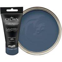 Crown Matt Emulsion Paint Tester Pot - Midnight Navy - 40ml