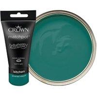 Crown Easyclean Matt Emulsion Kitchen Paint Tester Pot - Emerald Vision - 40ml