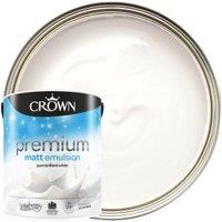 Crown Matt Emulsion Paint - Brilliant White - 5L