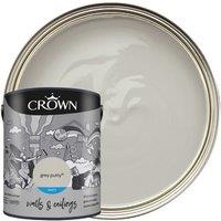 Crown Matt Emulsion Paint - Grey Putty - 5L