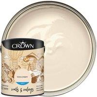 Crown Matt Emulsion Paint - Ivory Cream - 5L