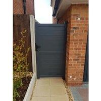 Readymade Anthracite Grey Aluminium Horizontal Pedestrian Gate - 900 x 1800mm