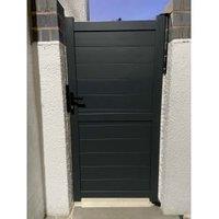 Readymade Black Aluminium Horizontal Pedestrian Gate - 900 x 2000mm