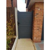 Readymade Anthracite Grey Aluminium Horizontal Pedestrian Gate - 900 x 2000mm