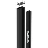 Readymade Anthracite Grey Aluminium Surface / Sunken Pedestrian Gate Receiver Post - 80 x 50 x 2000mm