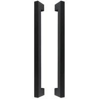 LPD Manhattan Matt Black Sullivan Door Handle - 1 Pair