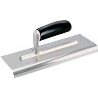 Ragni R01002 Curved End Cement Edging Trowel with ABS Handle - 11in x 4.3/4in