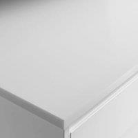 Minerva Sparkling White Splashback 900 x 750 x 125mm