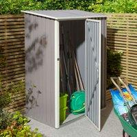 Rowlinson Trentvale Light Grey Metal Pent Shed without Floor - 5 x 3ft