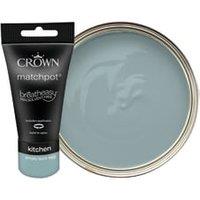 Crown Easyclean Matt Emulsion Kitchen Paint Tester Pot - Simply Duck Egg - 40ml