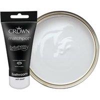 Crown Easyclean Mid Sheen Emulsion Bathroom Paint Tester Pot - Soft Steel - 40ml