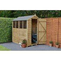 Forest Garden Apex Overlap Pressure Treated Shed with Assembly - 4 x 6ft