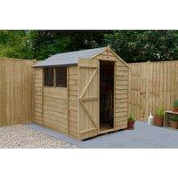 Forest Garden Apex Overlap Pressure Treated Shed with Assembly - 7 x 5ft