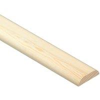 Cheshire Mouldings Pine D Shape Cover - 6 x 25 x 2400mm