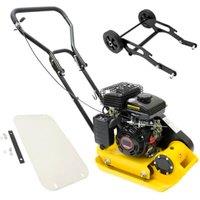 The Handy Petrol Compactor Plate with Paving Pad & Folding Wheel Kit - 30cm