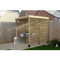 Forest Garden Modular Pergola with 3 Side Panel Pack - 1.97 x 1.97m