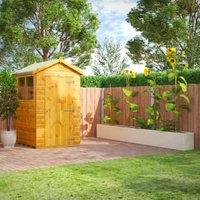 Powersheds Apex Shiplap Dip Treated Shed - 4 x 4ft