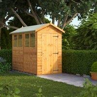 Powersheds Apex Shiplap Dip Treated Shed - 8 x 4ft