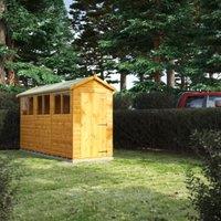 Powersheds Apex Shiplap Dip Treated Shed - 12 x 4ft