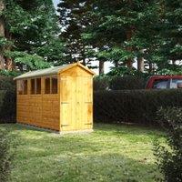 Powersheds Double Door Apex Shiplap Dip Treated Shed - 12 x 4ft