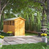 Powersheds Double Door Apex Shiplap Dip Treated Shed - 20 x 4ft
