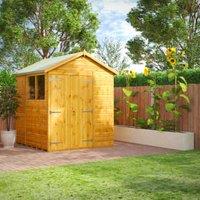 Powersheds Double Door Apex Shiplap Dip Treated Shed - 6 x 6ft