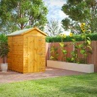 Powersheds Apex Shiplap Dip Treated Windowless Shed - 6 x 4ft