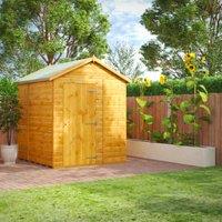 Powersheds Apex Shiplap Dip Treated Windowless Shed - 6 x 6ft