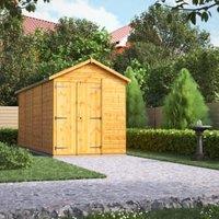 Powersheds Double Door Apex Shiplap Dip Treated Windowless Shed - 16 x 6ft