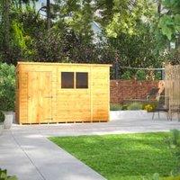 Powersheds Pent Shiplap Dip Treated Shed - 10 x 4ft