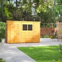 Powersheds Pent Shiplap Dip Treated Shed - 10 x 6ft