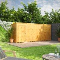 Powersheds Pent Shiplap Dip Treated Windowless Shed - 16 x 4ft