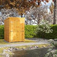 Powersheds Double Door Pent Shiplap Dip Treated Windowless Shed - 4 x 6ft