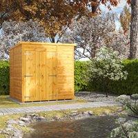 Powersheds Double Door Pent Shiplap Dip Treated Windowless Shed - 6 x 6ft