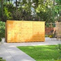 Powersheds Double Door Pent Shiplap Dip Treated Windowless Shed - 12 x 6ft