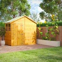 Powersheds Apex Shiplap Dip Treated Shed - 4 x 8ft