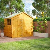 Powersheds Apex Shiplap Dip Treated Shed - 6 x 8ft